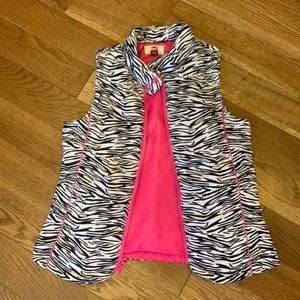 🌺 5/$25 LEI zebra print girls vest